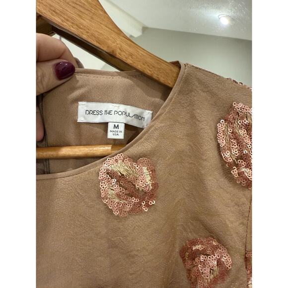 Dress The Population Naomi Sequined Mini Dress Medium NWT - Picture 6 of 8